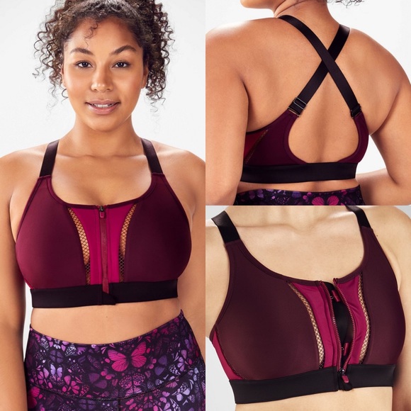 Fabletics Other - FABLETICS Zoe High Impact Sports Bra Burgundy